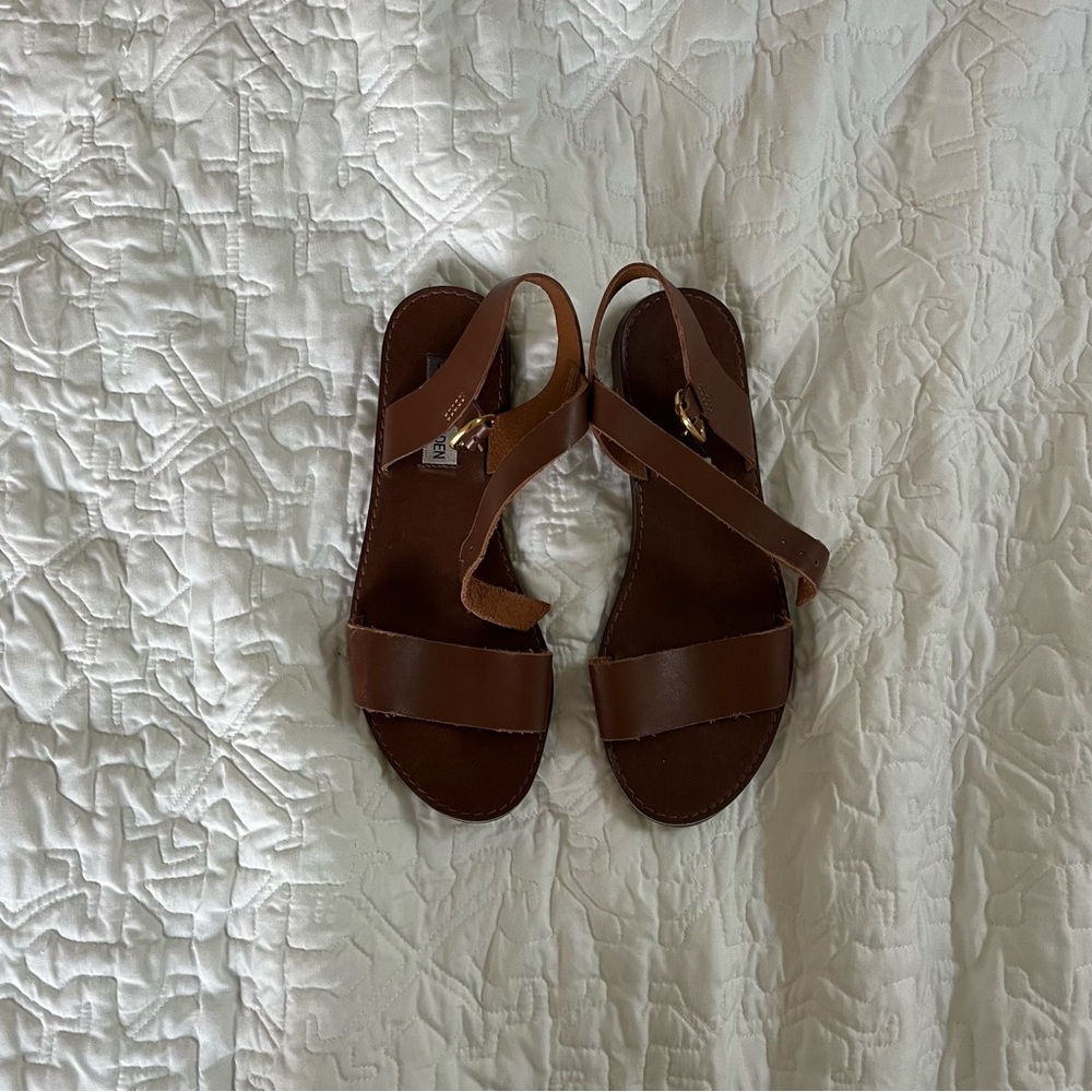 Brown Leather Steve Madden Sandals (size 6)